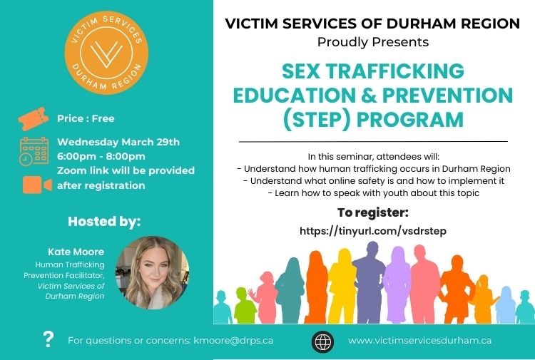 Sex Trafficking Education And Prevention Step Program Durham Regional Police Service 1479